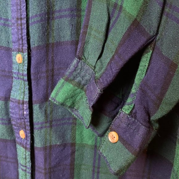Old Navy Blue & Green Flannel Dress L - Picture 8 of 12